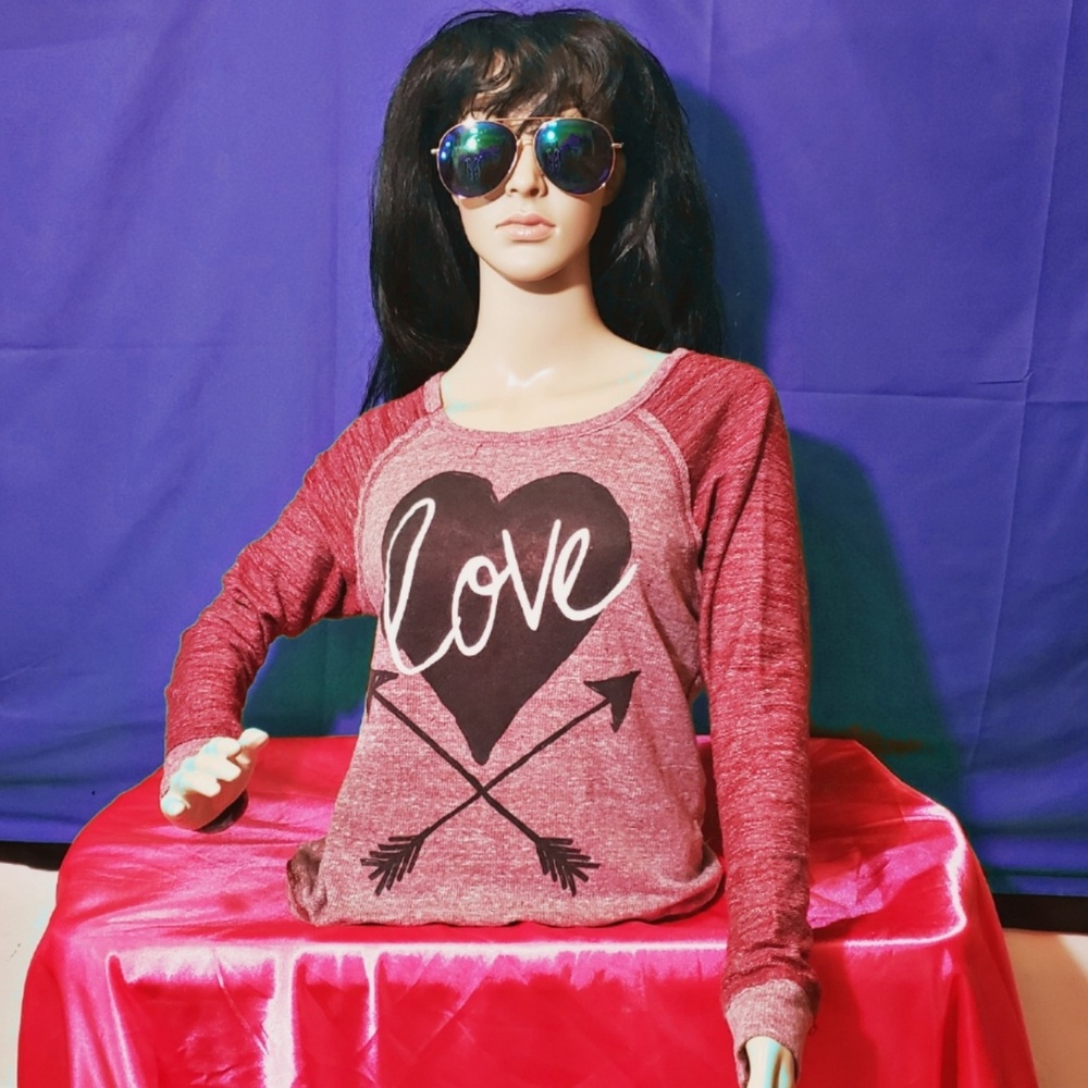 Burgundy LOVE sweater